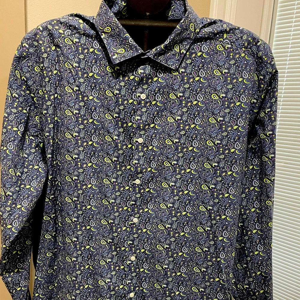 Perry Ellis paisley long sleeve shirt size 4xlt